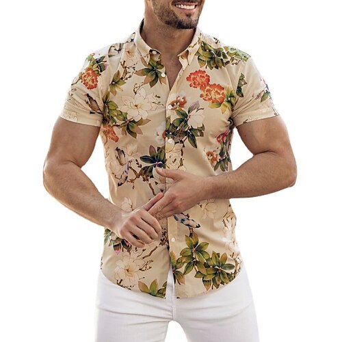 Men's Shirt 3D Print Plants Graphic Patterned Turndown Street Daily 3D Button-Down Short Sleeve Tops Casual Fashion Comfortable Khaki
Men's Shirt 3D Print Plants Graphic Patterned Turndown Street Daily 3D Button-Down Short Sleeve Tops Casual Fashion Comfortable Khaki