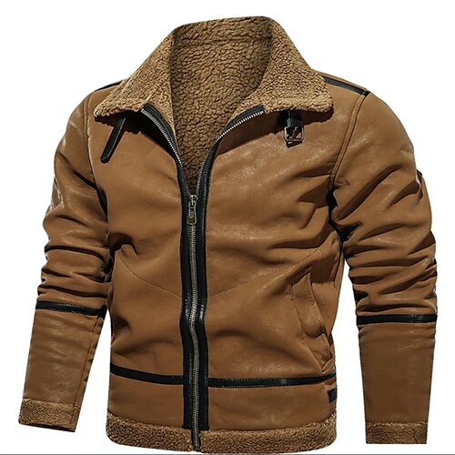 Men's Winter Jacket Sherpa jacket Winter Coat Jacket Windproof Warm Street Daily Zipper Turndown Business Casual Jacket Outerwear Solid Color Pocket Zip Front Yellow Brown / Fall / Long Sleeve
Men's Winter Jacket Sherpa jacket Winter Coat Jacket Windproof Warm Street Daily Zipper Turndown Business Casual Jacket Outerwear Solid Color Pocket Zip Front Yellow Brown / Fall / Long Sleeve