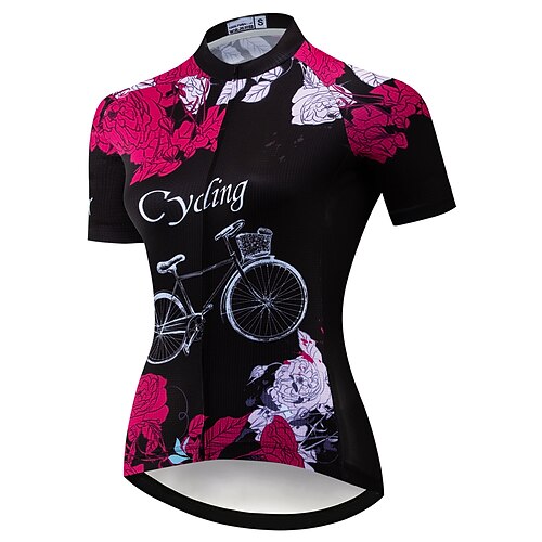 21Grams Women's Cycling Jersey Short Sleeve Bike Jersey Top with 3 Rear Pockets Mountain Bike MTB Road Bike Cycling Breathable Quick Dry Moisture Wicking Reflective Strips Black Floral Botanical
21Grams Women's Cycling Jersey Short Sleeve Bike Jersey Top with 3 Rear Pockets Mountain Bike MTB Road Bike Cycling Breathable Quick Dry Moisture Wicking Reflective Strips Black Floral Botanical