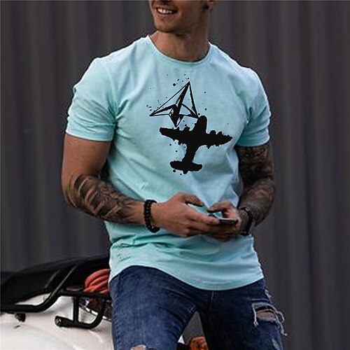 Men's Unisex T shirt Tee Hot Stamping Graphic Prints Paper Airplane Crew Neck Street Daily Print Short Sleeve Tops Designer Casual Big and Tall Sports Blue / Summer
Men's Unisex T shirt Tee Hot Stamping Graphic Prints Paper Airplane Crew Neck Street Daily Print Short Sleeve Tops Designer Casual Big and Tall Sports Blue / Summer