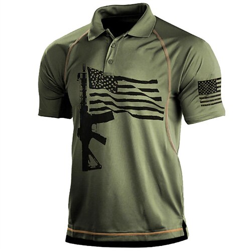Men's Collar Polo Shirt Golf Shirt Flag Turndown Blue Purple Army Green Brown 3D Print Street Daily Short Sleeve 3D Button-Down Clothing Apparel Fashion Casual Breathable Comfortable / Beach
Men's Collar Polo Shirt Golf Shirt Flag Turndown Blue Purple Army Green Brown 3D Print Street Daily Short Sleeve 3D Button-Down Clothing Apparel Fashion Casual Breathable Comfortable / Beach