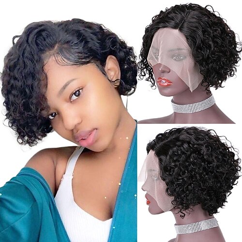 Human Hair 13x4x1 T Part Lace Front Wig Side Part Brazilian Hair Deep Curly Short Pixie Cut Wig Water Wave Human Hair Wigs For Women Cheap T Part Lace Left Side Part Wig For Women Pre Plucked Hairline
Human Hair 13x4x1 T Part Lace Front Wig Side Part Brazilian Hair Deep Curly Short Pixie Cut Wig Water Wave Human Hair Wigs For Women Cheap T Part Lace Left Side Part Wig For Women Pre Plucked Hairline