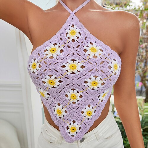 Mujer Parte superior con ojales Morado Naranja Margarita Espalda al Aire Cortado Sin Mangas Festivos Noche Sensual Estilo playero Cuello halter Regular Algodón Flor Tamaño Único
Mujer Parte superior con ojales Morado Naranja Margarita Espalda al Aire Cortado Sin Mangas Festivos Noche Sensual Estilo playero Cuello halter Regular Algodón Flor Tamaño Único