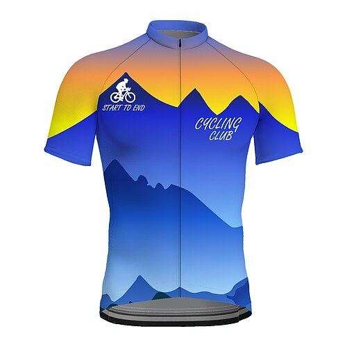 21Grams Men's Cycling Jersey Short Sleeve Bike Top with 3 Rear Pockets Mountain Bike MTB Road Bike Cycling Breathable Quick Dry Moisture Wicking Reflective Strips Blue Graphic Polyester Spandex Sports
21Grams Men's Cycling Jersey Short Sleeve Bike Top with 3 Rear Pockets Mountain Bike MTB Road Bike Cycling Breathable Quick Dry Moisture Wicking Reflective Strips Blue Graphic Polyester Spandex Sports