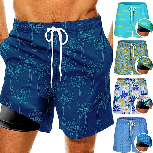 Men's Swim Shorts Swim Trunks with Compression Liner Quick Dry Board Shorts Bathing Suit Drawstring - Swimming Surfing Beach Water Sports Floral Summer
Men's Swim Shorts Swim Trunks with Compression Liner Quick Dry Board Shorts Bathing Suit Drawstring - Swimming Surfing Beach Water Sports Floral Summer