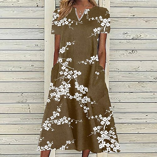 Mujer Vestido informal Vestido Midi Verde Trébol Marrón Azul Marino Manga Corta Floral Bolsillo Primavera Verano Escote en Pico 2022 S M L XL XXL 3XL
Mujer Vestido informal Vestido Midi Verde Trébol Marrón Azul Marino Manga Corta Floral Bolsillo Primavera Verano Escote en Pico 2022 S M L XL XXL 3XL