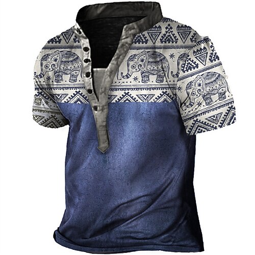 Men's Henley Shirt Tee T shirt Tee 3D Print Graphic Patterned Tribal Plus Size Stand Collar Daily Sports Button-Down Print Short Sleeve Tops Designer Basic Casual Big and Tall Blue / Summer / Summer
Men's Henley Shirt Tee T shirt Tee 3D Print Graphic Patterned Tribal Plus Size Stand Collar Daily Sports Button-Down Print Short Sleeve Tops Designer Basic Casual Big and Tall Blue / Summer / Summer