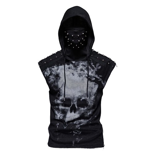 Men's T shirt Tee 3D Print Graphic Patterned Skull Hooded Casual Daily Drawstring Sleeveless Tops Lightweight Fashion Black Dark Gray / Summer
Men's T shirt Tee 3D Print Graphic Patterned Skull Hooded Casual Daily Drawstring Sleeveless Tops Lightweight Fashion Black Dark Gray / Summer