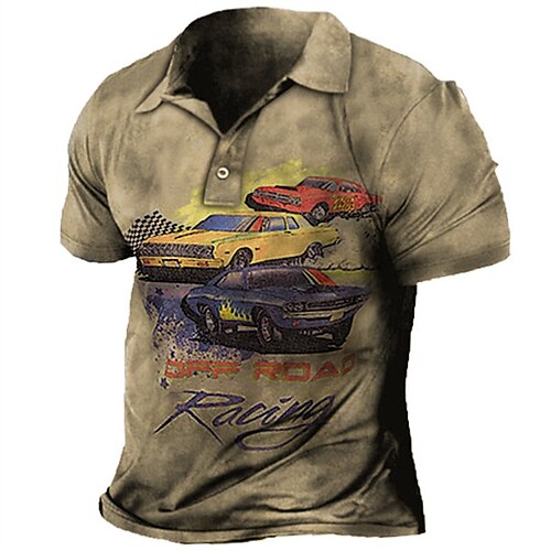 Men's Collar Polo Shirt Golf Shirt Car Turndown Army Green 3D Print Street Daily Short Sleeve 3D Button-Down Clothing Apparel Fashion Casual Comfortable / Beach
Men's Collar Polo Shirt Golf Shirt Car Turndown Army Green 3D Print Street Daily Short Sleeve 3D Button-Down Clothing Apparel Fashion Casual Comfortable / Beach