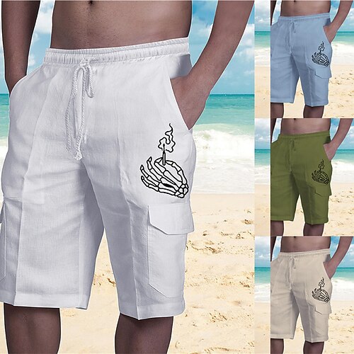 Men's Designer Streetwear Shorts Beach Shorts Drawstring Elastic Waist Multiple Pockets Short Pants Casual Daily Micro-elastic Graphic Patterned Skull Breathable Soft Mid Waist Green White Blue Khaki
Men's Designer Streetwear Shorts Beach Shorts Drawstring Elastic Waist Multiple Pockets Short Pants Casual Daily Micro-elastic Graphic Patterned Skull Breathable Soft Mid Waist Green White Blue Khaki