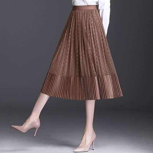 Women's Fashion Swing Skirts Casual Daily Weekend Organza Graphic Patterned Layered Green Khaki One-Size / Pleated / Loose
Women's Fashion Swing Skirts Casual Daily Weekend Organza Graphic Patterned Layered Green Khaki One-Size / Pleated / Loose
