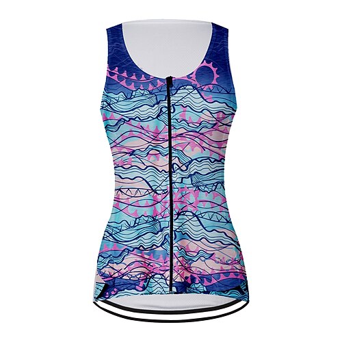 21Grams Women's Cycling Vest Sleeveless Blue Graphic Bike Breathable Quick Dry Reflective Strips Back Pocket Polyester Spandex Sports Graphic Clothing Apparel
21Grams Women's Cycling Vest Sleeveless Blue Graphic Bike Breathable Quick Dry Reflective Strips Back Pocket Polyester Spandex Sports Graphic Clothing Apparel