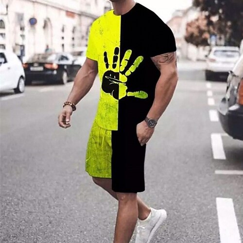 Men's T-shirt Suits Tennis Shirt Graphic Geometric Crew Neck Black / Gray Green Purple Pink Red 3D Print Street Daily Short Sleeve Print Clothing Apparel 2pcs Basic Fashion Lightweight Casual
Men's T-shirt Suits Tennis Shirt Graphic Geometric Crew Neck Black / Gray Green Purple Pink Red 3D Print Street Daily Short Sleeve Print Clothing Apparel 2pcs Basic Fashion Lightweight Casual