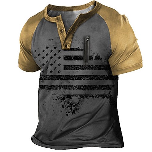 Men's Henley Shirt Tee T shirt Tee Graphic Patterned Color Block National Flag Plus Size Henley Daily Sports Zipper Button-Down Short Sleeve Tops Designer Basic Casual Classic Dark Gray / Summer
Men's Henley Shirt Tee T shirt Tee Graphic Patterned Color Block National Flag Plus Size Henley Daily Sports Zipper Button-Down Short Sleeve Tops Designer Basic Casual Classic Dark Gray / Summer