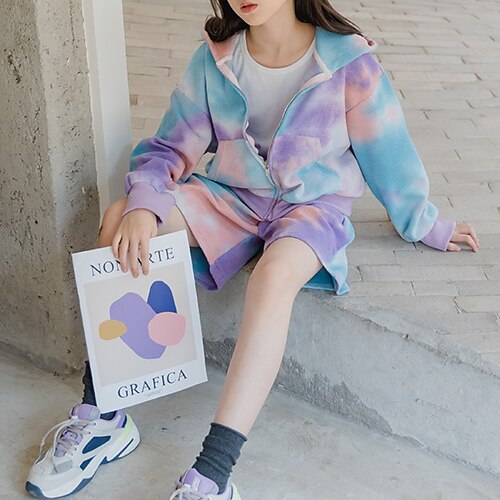 Kids Girls' HoodieSet Clothing Set 2 Pieces Long Sleeve Purple Tie Dye Patchwork Street Outdoor Active Daily Regular 5-12 Years
Kids Girls' HoodieSet Clothing Set 2 Pieces Long Sleeve Purple Tie Dye Patchwork Street Outdoor Active Daily Regular 5-12 Years