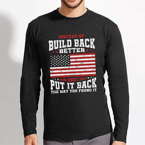 Men's Unisex T shirt Tee Hot Stamping American Flag Letter V Neck Street Casual Print Long Sleeve Tops Designer Simple Basic Casual Black Navy Blue
Men's Unisex T shirt Tee Hot Stamping American Flag Letter V Neck Street Casual Print Long Sleeve Tops Designer Simple Basic Casual Black Navy Blue