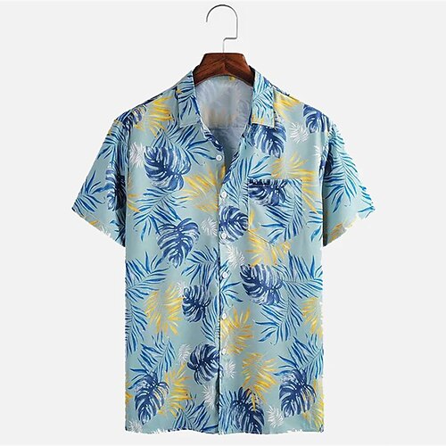 Men's Shirt Print Graphic Patterned Leaves Turndown Street Daily Button-Down Print Short Sleeve Tops Casual Fashion Breathable Comfortable Blue
Men's Shirt Print Graphic Patterned Leaves Turndown Street Daily Button-Down Print Short Sleeve Tops Casual Fashion Breathable Comfortable Blue