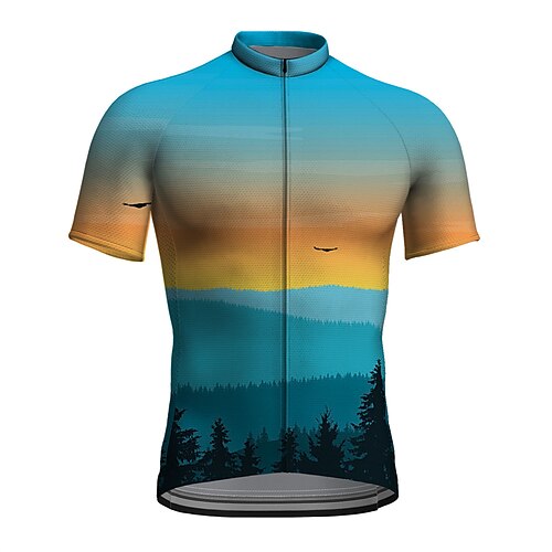 21Grams Men's Cycling Jersey Short Sleeve Bike Jersey Top with 3 Rear Pockets Mountain Bike MTB Road Bike Cycling Breathable Quick Dry Moisture Wicking Reflective Strips Blue Graphic 3D Polyester
21Grams Men's Cycling Jersey Short Sleeve Bike Jersey Top with 3 Rear Pockets Mountain Bike MTB Road Bike Cycling Breathable Quick Dry Moisture Wicking Reflective Strips Blue Graphic 3D Polyester