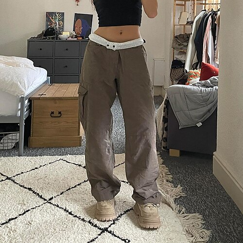 Women's Cargo Pants Pants Trousers Kim Pants Brown Mid Waist Fashion Casual Weekend Micro-elastic Full Length Comfort Plain S M L
Women's Cargo Pants Pants Trousers Kim Pants Brown Mid Waist Fashion Casual Weekend Micro-elastic Full Length Comfort Plain S M L
