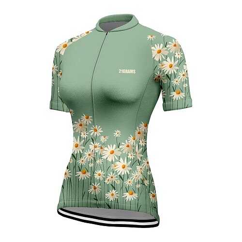 21Grams Women's Cycling Jersey Short Sleeve Bike Top with 3 Rear Pockets Mountain Bike MTB Road Bike Cycling Breathable Quick Dry Moisture Wicking Green Floral Botanical Spandex Polyester Sports
21Grams Women's Cycling Jersey Short Sleeve Bike Top with 3 Rear Pockets Mountain Bike MTB Road Bike Cycling Breathable Quick Dry Moisture Wicking Green Floral Botanical Spandex Polyester Sports