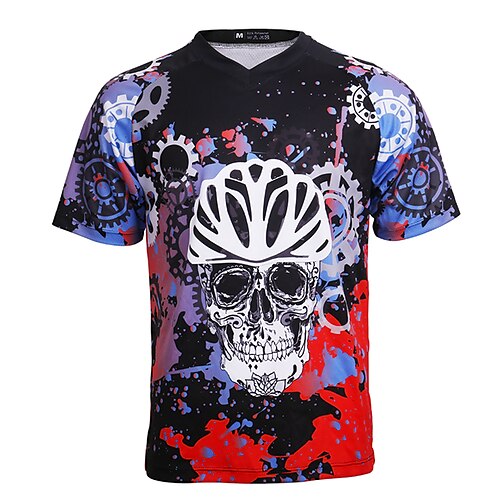 21Grams Men's Downhill Jersey Short Sleeve Mountain Bike MTB Road Bike Cycling Red Blue Skull Bike Jersey Breathable Quick Dry Moisture Wicking Polyester Spandex Sports Skull Clothing Apparel
21Grams Men's Downhill Jersey Short Sleeve Mountain Bike MTB Road Bike Cycling Red Blue Skull Bike Jersey Breathable Quick Dry Moisture Wicking Polyester Spandex Sports Skull Clothing Apparel