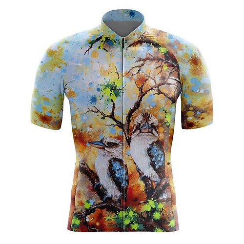 21Grams Men's Cycling Jersey Short Sleeve Bike Top with 3 Rear Pockets Mountain Bike MTB Road Bike Cycling Breathable Quick Dry Moisture Wicking Reflective Strips Yellow Bird Polyester Spandex Sports
21Grams Men's Cycling Jersey Short Sleeve Bike Top with 3 Rear Pockets Mountain Bike MTB Road Bike Cycling Breathable Quick Dry Moisture Wicking Reflective Strips Yellow Bird Polyester Spandex Sports