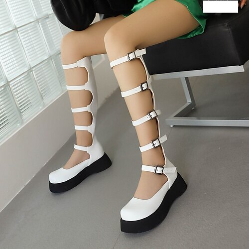 Women's Boots Sandals Boots Summer Boots Buckle Flat Heel Round Toe Casual Daily PU Leather Zipper Fall Summer Solid Colored Black Beige
Women's Boots Sandals Boots Summer Boots Buckle Flat Heel Round Toe Casual Daily PU Leather Zipper Fall Summer Solid Colored Black Beige