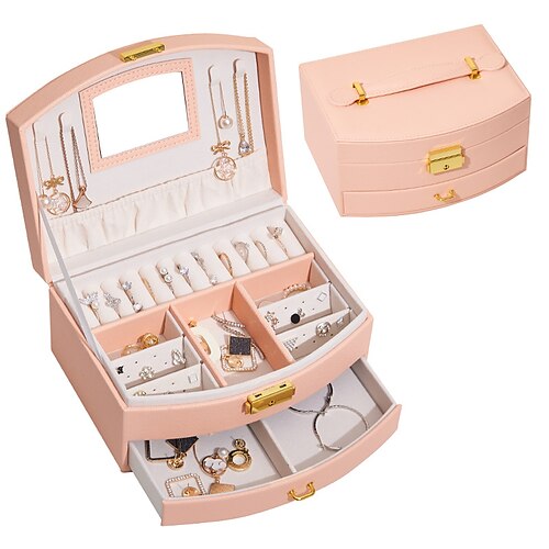 Double Jewelry Storage Box Drawer Jewelry Box Earrings Jewelry Storage Box Valentine's Day Gift
Double Jewelry Storage Box Drawer Jewelry Box Earrings Jewelry Storage Box Valentine's Day Gift