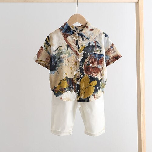 Kids Boys Shirt Pants Clothing Set 2 Pieces Beige Graphic Patterned Casual Daily 2-6 Years
Kids Boys Shirt Pants Clothing Set 2 Pieces Beige Graphic Patterned Casual Daily 2-6 Years