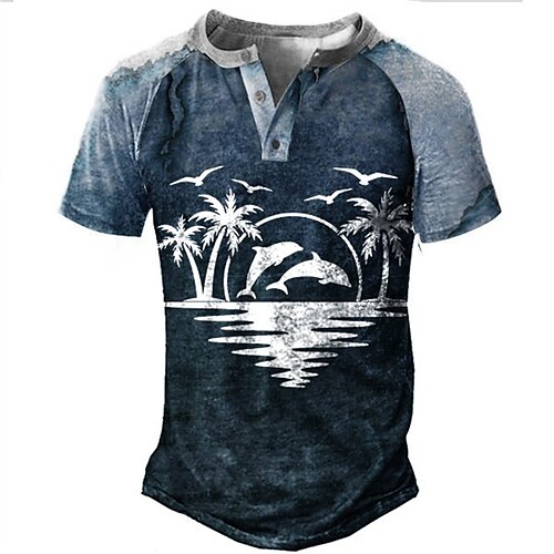 Men's T shirt Tee Henley Shirt Tee Graphic Coconut Tree Henley Blue 3D Print Plus Size Outdoor Daily Short Sleeve Patchwork Button-Down Clothing Apparel Basic Designer Casual Classic / Summer
Men's T shirt Tee Henley Shirt Tee Graphic Coconut Tree Henley Blue 3D Print Plus Size Outdoor Daily Short Sleeve Patchwork Button-Down Clothing Apparel Basic Designer Casual Classic / Summer