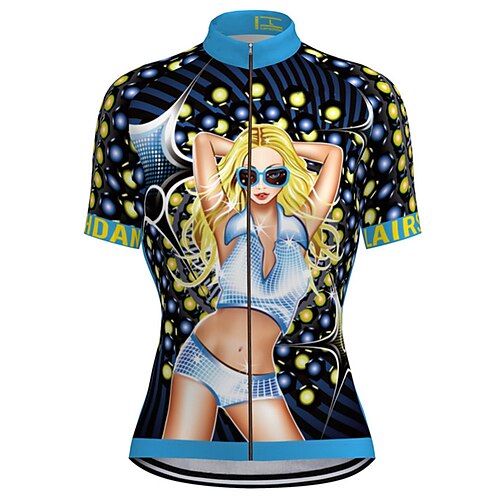 21Grams Women's Cycling Jersey Short Sleeve Bike Top with 3 Rear Pockets Mountain Bike MTB Road Bike Cycling Breathable Quick Dry Moisture Wicking Black Graphic Patterned Spandex Polyester Sports
21Grams Women's Cycling Jersey Short Sleeve Bike Top with 3 Rear Pockets Mountain Bike MTB Road Bike Cycling Breathable Quick Dry Moisture Wicking Black Graphic Patterned Spandex Polyester Sports