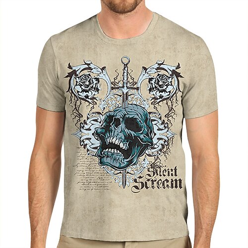 Men's T shirt Tee Hot Stamping Graphic Patterned Skull Crew Neck Casual Daily Print Short Sleeve Tops Lightweight Fashion Big and Tall Sports Gray / Summer
Men's T shirt Tee Hot Stamping Graphic Patterned Skull Crew Neck Casual Daily Print Short Sleeve Tops Lightweight Fashion Big and Tall Sports Gray / Summer