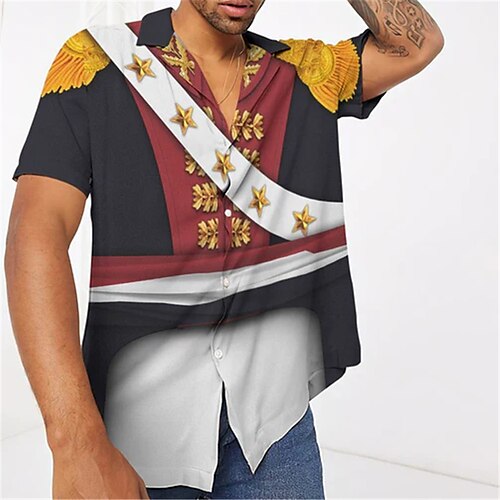 Men's Shirt 3D Print Graphic Patterned Turndown Street Casual Button-Down Print Short Sleeve Tops Designer Casual Fashion Breathable Black / Summer / Spring / Summer
Men's Shirt 3D Print Graphic Patterned Turndown Street Casual Button-Down Print Short Sleeve Tops Designer Casual Fashion Breathable Black / Summer / Spring / Summer