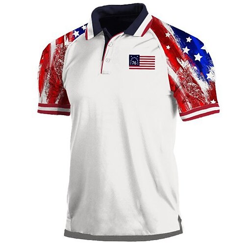Men's Collar Polo Shirt Golf Shirt National Flag Turndown White 3D Print Outdoor Street Short Sleeves Button-Down Print Clothing Apparel Fashion Casual Breathable Comfortable
Men's Collar Polo Shirt Golf Shirt National Flag Turndown White 3D Print Outdoor Street Short Sleeves Button-Down Print Clothing Apparel Fashion Casual Breathable Comfortable