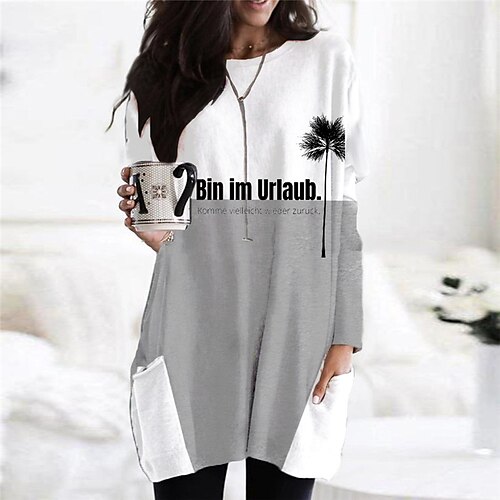 Women's Casual Dress Shift Dress Mini Dress White Long Sleeve Letter Pocket Winter Fall Autumn Crew Neck Vacation Winter Dress Fall Dress Loose Fit 2023 S M L XL XXL 3XL
Women's Casual Dress Shift Dress Mini Dress White Long Sleeve Letter Pocket Winter Fall Autumn Crew Neck Vacation Winter Dress Fall Dress Loose Fit 2023 S M L XL XXL 3XL