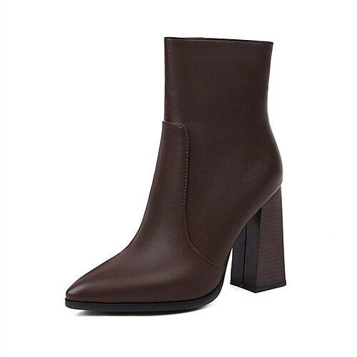 Mujer Botas Diario Botines Botines Invierno Tacón Cuadrado Dedo Puntiagudo Minimalismo Cuero PU Cremallera Color sólido Negro Marrón Beige
Mujer Botas Diario Botines Botines Invierno Tacón Cuadrado Dedo Puntiagudo Minimalismo Cuero PU Cremallera Color sólido Negro Marrón Beige