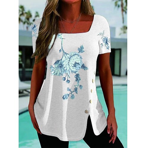 Damen T Shirt Weiß Blumen Taste Bedruckt Kurzarm Casual Wochenende Basic Quadratischer Ausschnitt Standard Blume Farbe S
Damen T Shirt Weiß Blumen Taste Bedruckt Kurzarm Casual Wochenende Basic Quadratischer Ausschnitt Standard Blume Farbe S