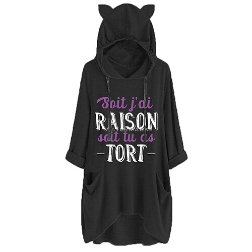 Women's Shift Dress Short Mini Dress Dark Gray Long Sleeve Letter Pocket Print Fall Spring Hooded Casual 2022 S M L XL XXL 3XL
Women's Shift Dress Short Mini Dress Dark Gray Long Sleeve Letter Pocket Print Fall Spring Hooded Casual 2022 S M L XL XXL 3XL