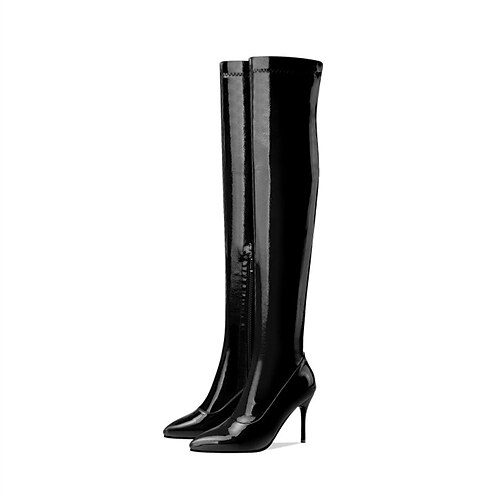Women's Boots Club Over The Knee Boots Winter Stiletto Heel Pointed Toe Sexy PU Leather Zipper Solid Colored Black Light Red
Women's Boots Club Over The Knee Boots Winter Stiletto Heel Pointed Toe Sexy PU Leather Zipper Solid Colored Black Light Red