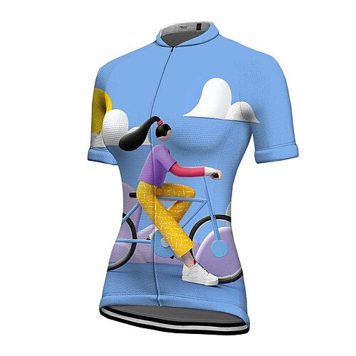 21Grams Women's Cycling Jersey Short Sleeve Bike Top with 3 Rear Pockets Mountain Bike MTB Road Bike Cycling Breathable Quick Dry Moisture Wicking Blue Graphic Patterned Spandex Polyester Sports
21Grams Women's Cycling Jersey Short Sleeve Bike Top with 3 Rear Pockets Mountain Bike MTB Road Bike Cycling Breathable Quick Dry Moisture Wicking Blue Graphic Patterned Spandex Polyester Sports