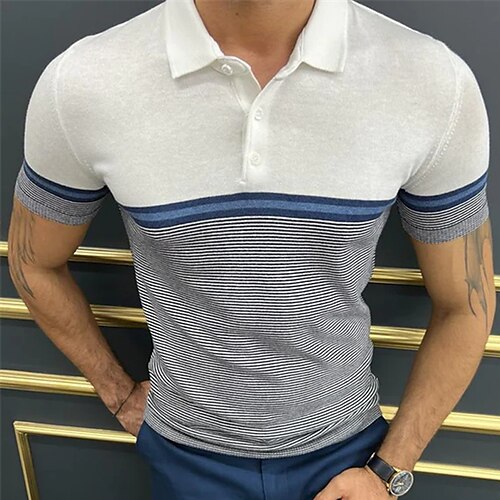 Men's Collar Polo Shirt Golf Shirt Color Block Turndown White gray Print Street Daily Short Sleeve Button-Down Clothing Apparel Fashion Casual Comfortable
Men's Collar Polo Shirt Golf Shirt Color Block Turndown White gray Print Street Daily Short Sleeve Button-Down Clothing Apparel Fashion Casual Comfortable