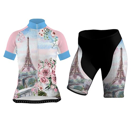 21Grams Women's Cycling Jersey with Shorts Short Sleeve Mountain Bike MTB Road Bike Cycling Blue Pink Floral Botanical Bike Clothing Suit 3D Pad Breathable Quick Dry Moisture Wicking Back Pocket
21Grams Women's Cycling Jersey with Shorts Short Sleeve Mountain Bike MTB Road Bike Cycling Blue Pink Floral Botanical Bike Clothing Suit 3D Pad Breathable Quick Dry Moisture Wicking Back Pocket