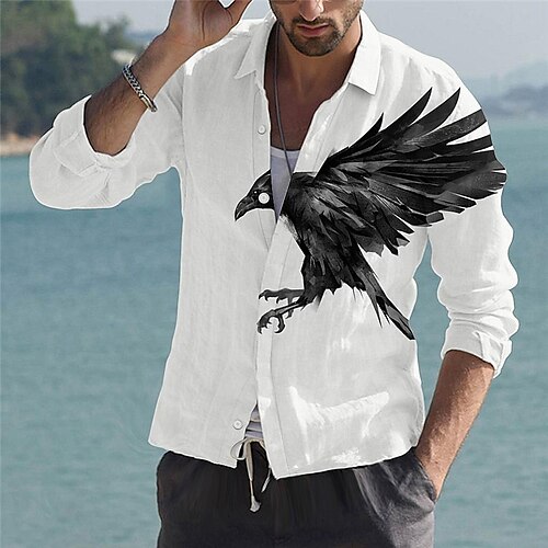 Men's Shirt Graphic Shirt Animal Eagle Turndown White 3D Print Outdoor Street Long Sleeve Button-Down Print Clothing Apparel Fashion Designer Casual Breathable
Men's Shirt Graphic Shirt Animal Eagle Turndown White 3D Print Outdoor Street Long Sleeve Button-Down Print Clothing Apparel Fashion Designer Casual Breathable