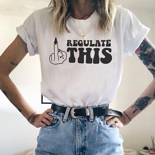Women's T shirt Tee Graphic Patterned Text Casual Weekend Painting T shirt Tee Short Sleeve Print Round Neck Basic Essential White Black Pink S
Women's T shirt Tee Graphic Patterned Text Casual Weekend Painting T shirt Tee Short Sleeve Print Round Neck Basic Essential White Black Pink S