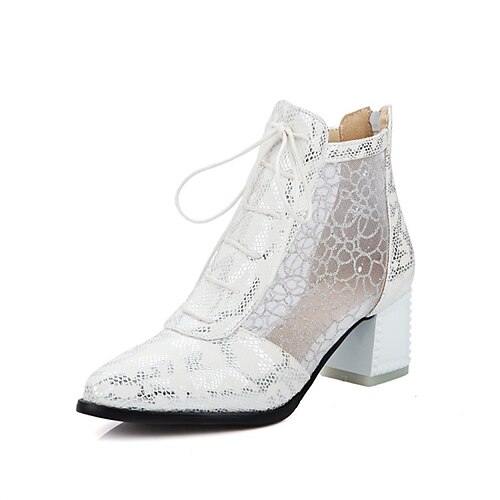 Women's Boots Sandals Boots Summer Boots Booties Ankle Boots Chunky Heel Pointed Toe Minimalism Daily PU Leather Zipper Fall Spring Color Block White Black / Booties / Ankle Boots
Women's Boots Sandals Boots Summer Boots Booties Ankle Boots Chunky Heel Pointed Toe Minimalism Daily PU Leather Zipper Fall Spring Color Block White Black / Booties / Ankle Boots