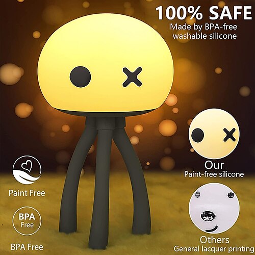LED Night Light Smart Jellyfish Silicone Light Bedroom Bedside Deformable Lamp Touch Electrodeless Dimming Eye Protection Night Lights
LED Night Light Smart Jellyfish Silicone Light Bedroom Bedside Deformable Lamp Touch Electrodeless Dimming Eye Protection Night Lights