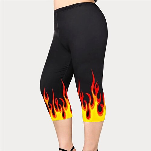 Women's Plus Size Leggings Capri shorts Print Graphic Sporty Casual Casual Daily High Calf-Length Fall Spring Black XL XXL 3XL 4XL 5XL
Women's Plus Size Leggings Capri shorts Print Graphic Sporty Casual Casual Daily High Calf-Length Fall Spring Black XL XXL 3XL 4XL 5XL