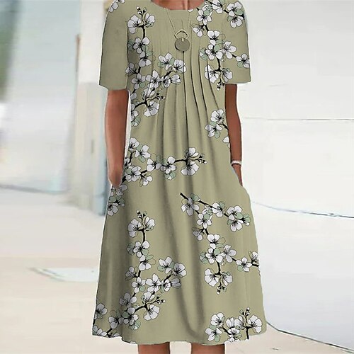Women's Shift Dress Knee Length Dress Green Blue Purple Light Green Dusty Rose Short Sleeve Floral Pocket Print Spring Summer Crew Neck Elegant Casual Vacation 2022 S M L XL XXL 3XL
Women's Shift Dress Knee Length Dress Green Blue Purple Light Green Dusty Rose Short Sleeve Floral Pocket Print Spring Summer Crew Neck Elegant Casual Vacation 2022 S M L XL XXL 3XL