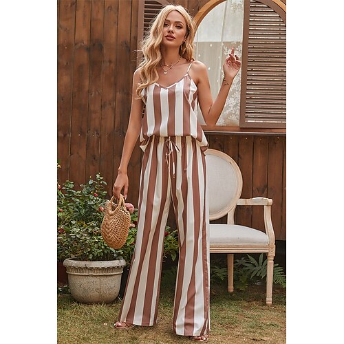 Women's Streetwear Striped Casual Daily Two Piece Set Tank Top Pants Sets Pant Drawstring Patchwork Print Tops
Women's Streetwear Striped Casual Daily Two Piece Set Tank Top Pants Sets Pant Drawstring Patchwork Print Tops
