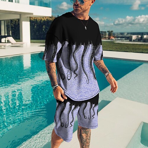 Men's T-shirt Suits Tennis Shirt Graphic Crew Neck Black / White Black / Gray Blue Red Gray 3D Print Street Daily Short Sleeve Print Clothing Apparel 2pcs Basic Fashion Lightweight Casual / Summer
Men's T-shirt Suits Tennis Shirt Graphic Crew Neck Black / White Black / Gray Blue Red Gray 3D Print Street Daily Short Sleeve Print Clothing Apparel 2pcs Basic Fashion Lightweight Casual / Summer